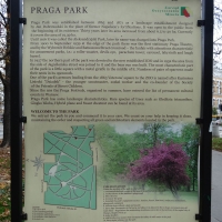 Tablica informacyjna Parku Praskiego