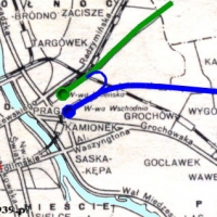 Rozwój kolei w Warszawie (czerwony, zielony, niebieski)
