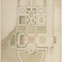 Ogród z pałacykiem Izabeli Lubomirskiej - plan ogrodu górnego 