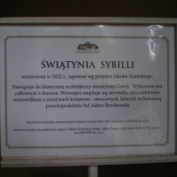 Świątynia Sybilii - tablica informacyjna