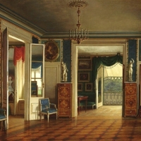Wnętrze sypialni króla w pałacu w Łazienkach